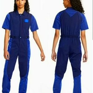 Nike Jordan Flight Suit Jumpsuit Blue  Women NWT